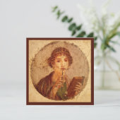 Carte Fresque de Sappho à Pompéi (Debout devant)
