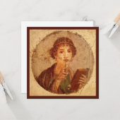 Carte Fresque de Sappho à Pompéi (Devant/Arrière en situation)