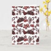 Carte Friandises de fêtes- Menthe poivrée (solide) (Fleur jaune)