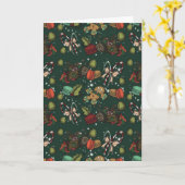 Carte Friandises de fêtes- Pin (Couleur) (Fleur jaune)