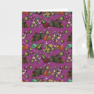 Carte Friandises de fêtes - Prune de sucre (Couleur)