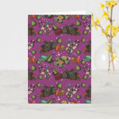 Carte Friandises de fêtes - Prune de sucre (Couleur) (Fleur jaune)