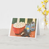 Carte Friandises pour soirée cinéma (Fleur jaune)