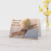 Carte Fricher moi bois Vous avez 80 Anniversaire (Fleur jaune)