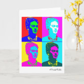 Carte Frida Kahlo a inspiré le portrait (Fleur jaune)
