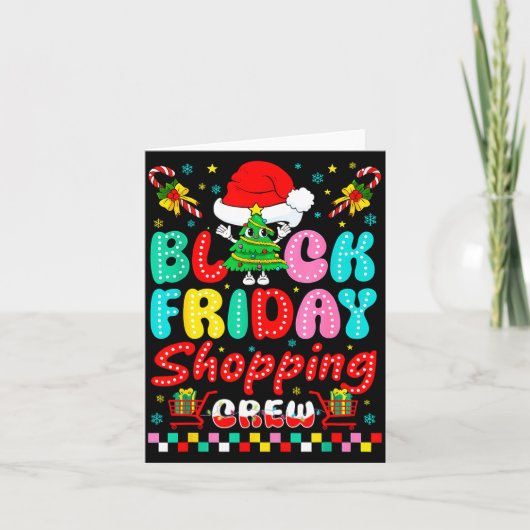 Carte Friday Shopng Crew Christmas Lights Black Shopng F (Devant)