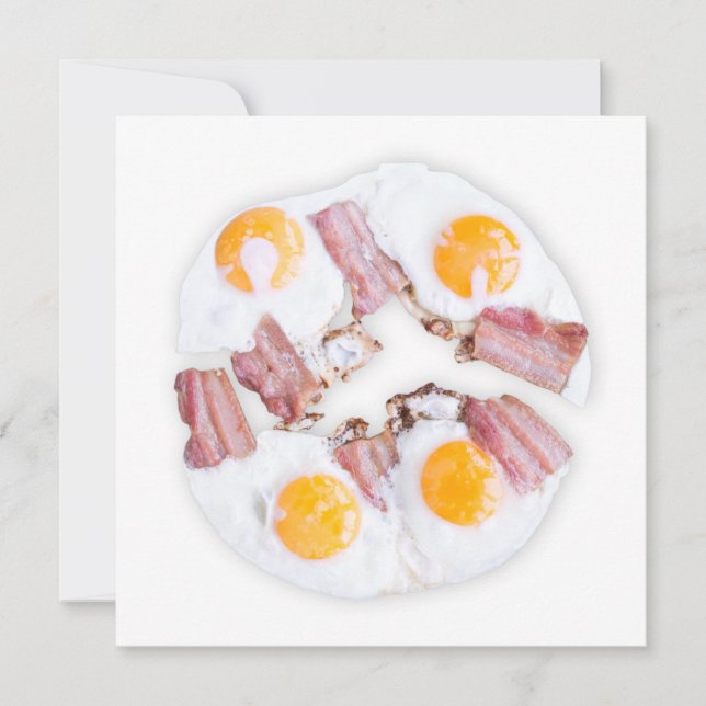 Carte Fried eggs with bacon (Devant)