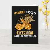 Carte Fried Food Saying Funny (Fleur jaune)