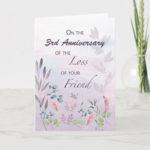 Carte Friend Custom Year 3e anniversaire de la perte