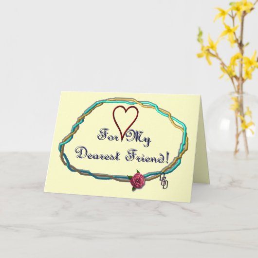 Carte Friend Dearest (Fleur jaune)