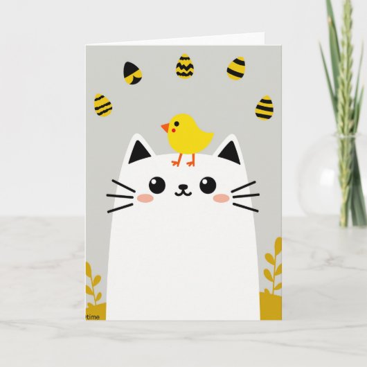 Carte Friendly Feline Spring Card (Devant)
