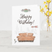 Carte FRIENDS™ | Anniversaire Central Perk (Fleur jaune)
