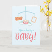 Carte FRIENDS™ | Baby-Shower Mobile Central Perk (Fleur jaune)