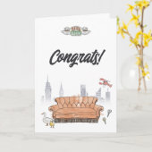Carte FRIENDS™ | Central Perk Félicitations (Fleur jaune)