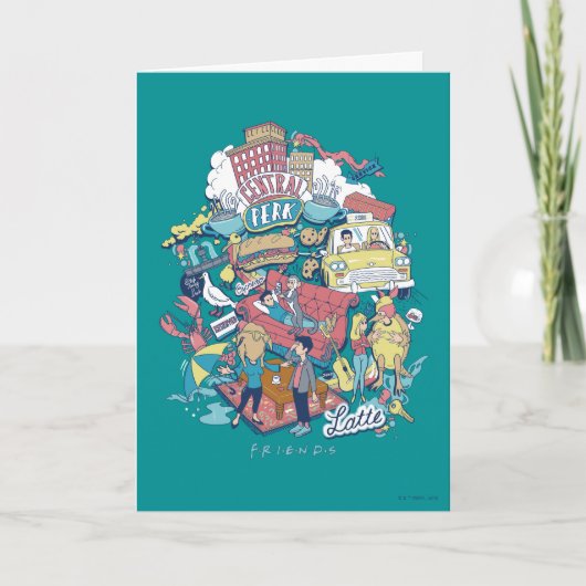Carte FRIENDS™ | Collage de dessins animés (Devant)