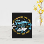 Carte Friends Cruise 2025 Matching Group Vacation Trip C (Fleur jaune)