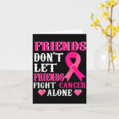 Carte Friends Don't Fight Alone Breast Cancer Awareness (Fleur jaune)