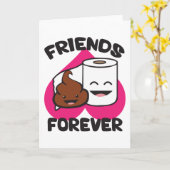 Carte Friends Forever - Poupée et rouleau de papier toil (Fleur jaune)