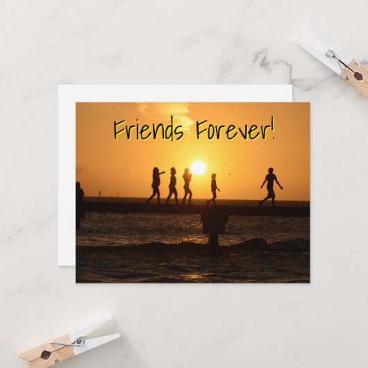 Carte Friends Forever sur Key West Pier (Devant/Arrière en situation)