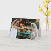 Carte FRIENDS™| Phoebe et Monica en robe Mariage (Fleur jaune)