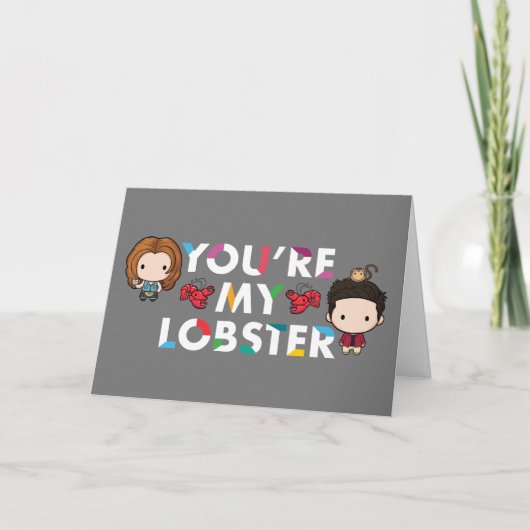 Carte FRIENDS™| Ross et Rachel Lobster Chibi (Devant)