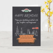 Carte FRIENDS™ | Tableau de la naissance de Central Perk (Fleur jaune)