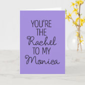 Carte FRIENDS™ | Tu es la Rachel pour ma Monica (Fleur jaune)