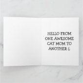 CARTE FRIENDSHIP CAT MOM HELLO RETRO GREETING CARD (Intérieur)