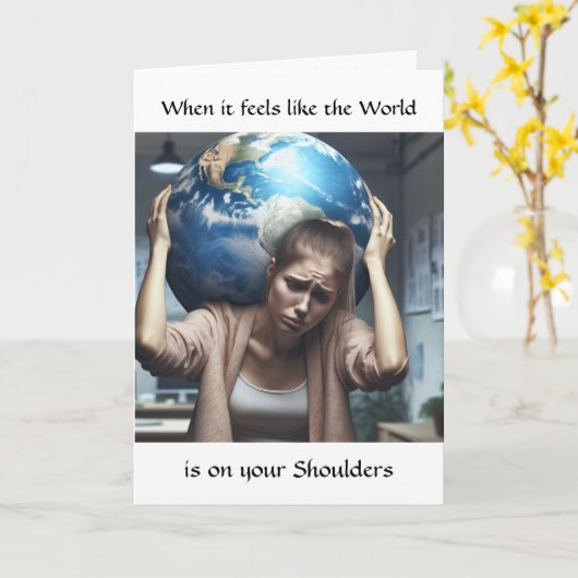 Carte Friendship Support | When the World (Fleur jaune)