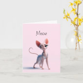 Carte Frisky Kitty Chat (Fleur jaune)