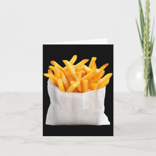 Carte Frites frites drôle de costume de nourriture d'Hal