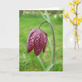 Carte Fritillaire Flower Note (Fleur jaune)