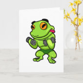Carte Frog à Biceps entraînement avec Dumbbells (Fleur jaune)