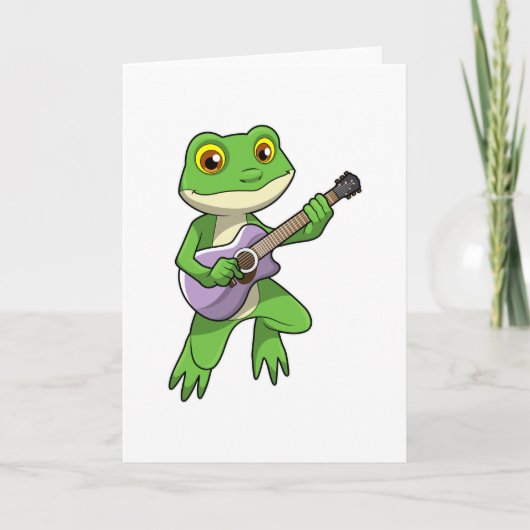 Carte Frog à Musique avec Guitare (Devant)