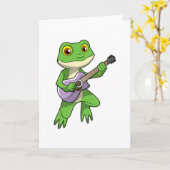 Carte Frog à Musique avec Guitare (Fleur jaune)