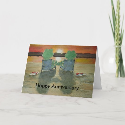 Carte Frog Anniversary Card Hoppy Happy Anniversary (Devant)