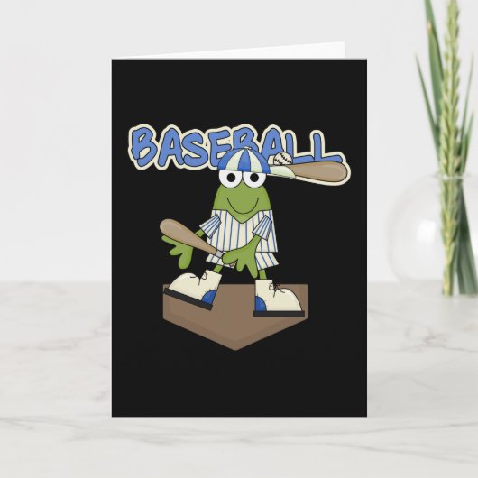 Carte Frog Baseball Home Plate Tshirts et cadeaux (Devant)