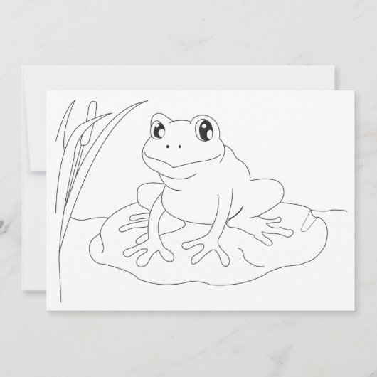 Carte Frog color me 5x7 (Devant)