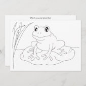 Carte Frog color me 5x7 (Devant / Derrière)