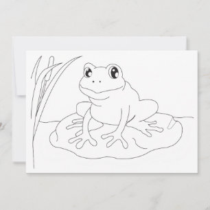 Carte Frog color me 5x7