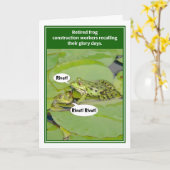 Carte Frog Construction Workers Funny Retirement Card (Fleur jaune)
