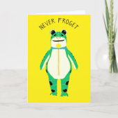 Carte Frog Costume Protester Custom Message (Devant)