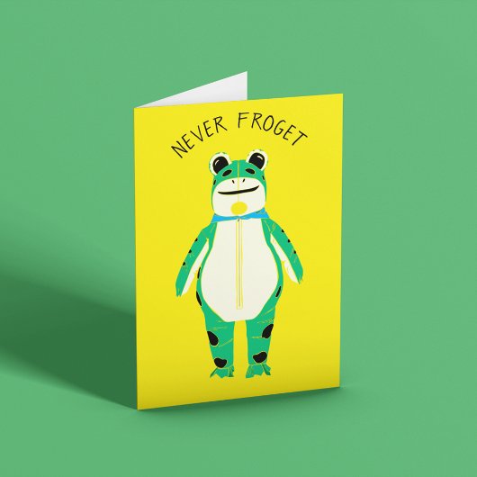 Carte Frog Costume Protester Custom Message