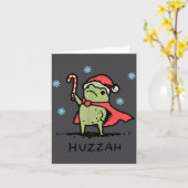 Carte Frog Huzzah Frog Knight Funny Sword Meme Quote Chr (Fleur jaune)