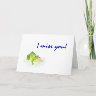 Carte Frog 'I Miss You ! '