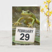 Carte Frog Leap Year Birthday (Fleur jaune)