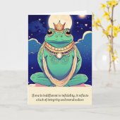 Carte frog message happy birthday (Fleur jaune)