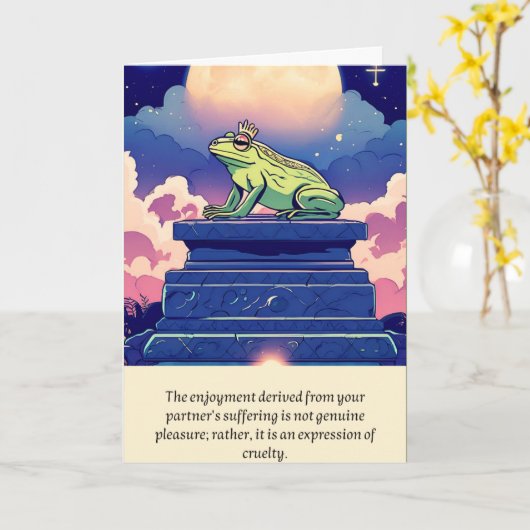 Carte frog message happy birthday (Fleur jaune)