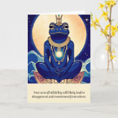 Carte frog message happy birthday (Fleur jaune)