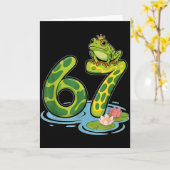 Carte Frog Number 67 Or 67th Birthday Cool Meme Six Seve (Fleur jaune)